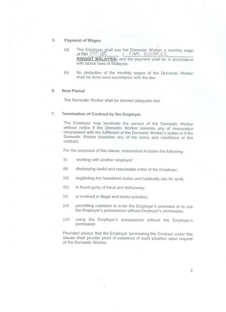 contoh surat kontrak kerja